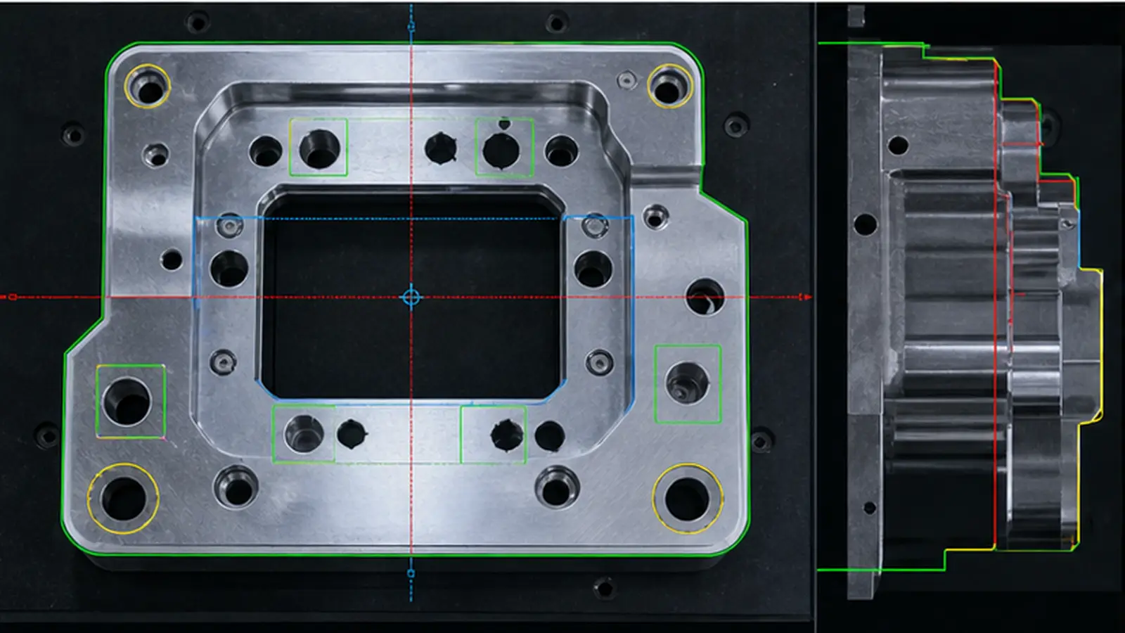 2.5D-Höhen- und Maßprüfung für CNC-Präzisionsteile im Einsatz an einer 2.5D-Messlinie für CNC-Präzisionsteile
