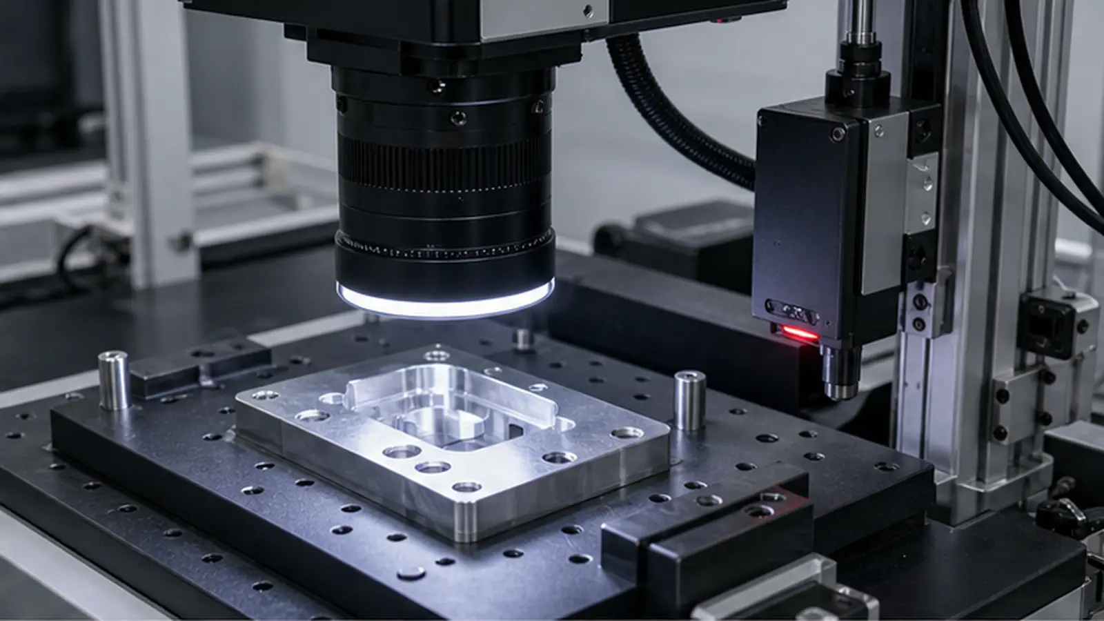 2.5D-Höhen- und Maßprüfung für CNC-Präzisionsteile im Einsatz an einer 2.5D-Messlinie für CNC-Präzisionsteile