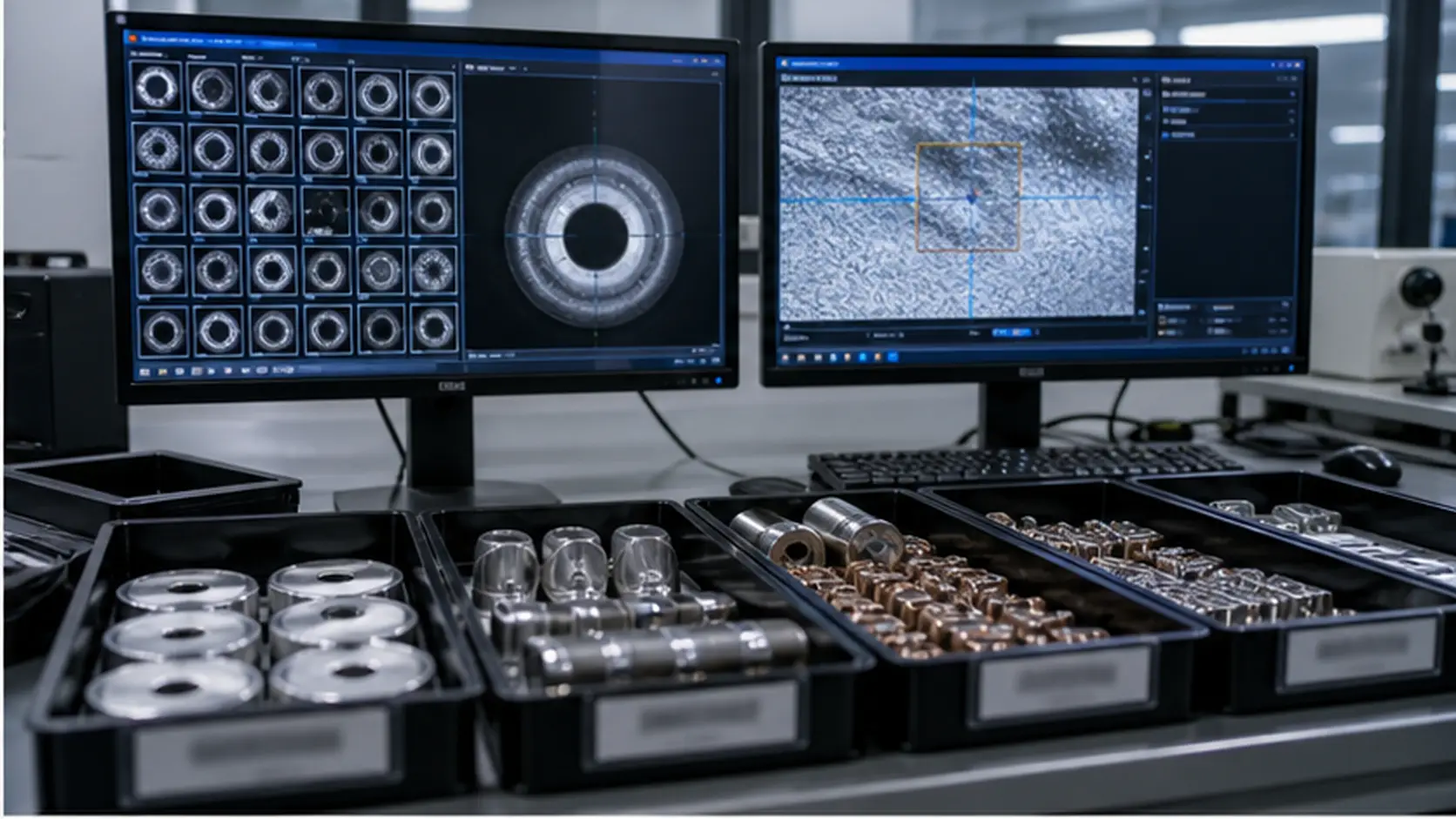Ciclo dati vision nella sala revisione qualità in funzione su una sala di revisione qualità e piattaforma di tracciabilità